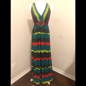 Tropical maxi dress, size 8